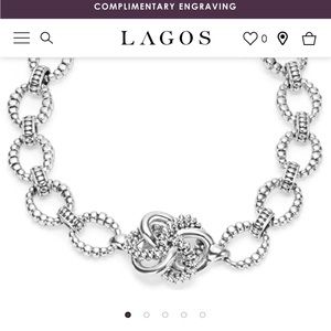 Lagos silver love knot link bracelet